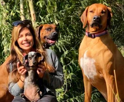 Amie Yancey with her pets.